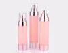 80/100ml Slik-Screen Printing Clear Serum Airless Bottle dengan Pump Sprayer