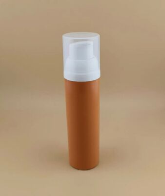 Desain Baru Botol Plastik Portable Brown Airless dan kenyamanan perjalanan dengan penutup yang jelas
