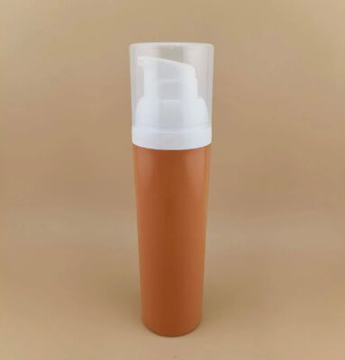 Desain Baru Botol Plastik Portable Brown Airless dan Kenyamanan Perjalanan dengan Tutup Jelas B