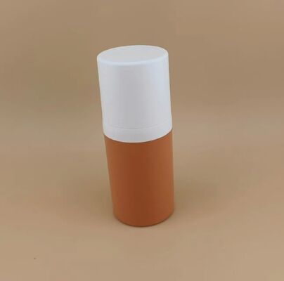 Desain Baru Botol Plastik Portable Brown Tanpa Udara dan Kenyamanan Perjalanan dengan Penutup Putih 1A