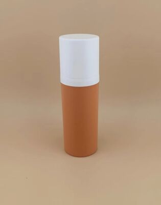 Desain Baru Botol Plastik Portable Brown Tanpa Udara dan Kenyamanan Perjalanan dengan Penutup Putih 1A