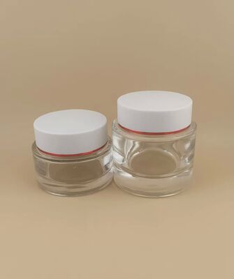 Bottle Cover Putih dengan Gold-Rimmed untuk Produk Perawatan Kulit