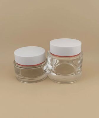 Bottle Cover Putih dengan Gold-Rimmed untuk Produk Perawatan Kulit