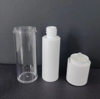 Botol Kaca Bulat dengan Pompa Lotion Semprot Krim Botol Kosmetik Kaca dengan Pompa