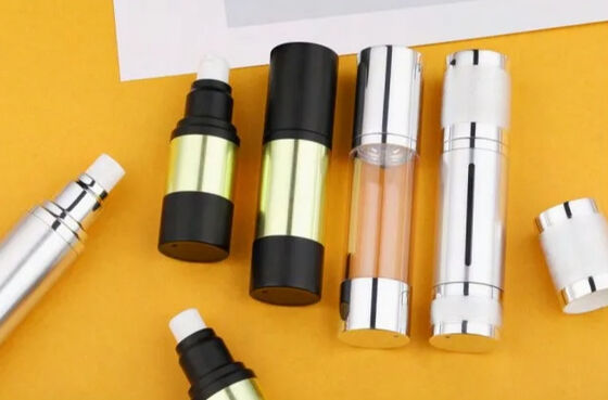 Botol Plastik Kosmetik vakum tanpa udara untuk Skincare Cream Serum Lotion