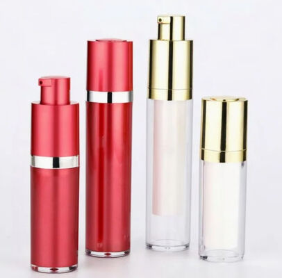 Kosmetik lotion perawatan kulit krim serum pompa tanpa udara botol vakum plastik 30ml
