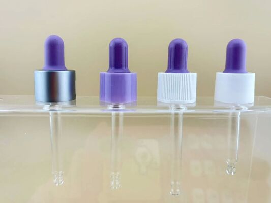 Disesuaikan 18/412 Botol Minyak Esensial Pipette Kaca Dropper Plastik PP Smooth Dropper
