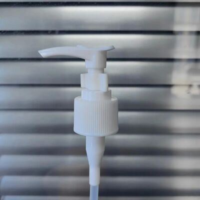 Kustom 24/410 Pompa Lotion Klip Kunci Warna Putih Plastik Lotion Dispenser Pompa Lotion untuk Sabun Cair Sampo