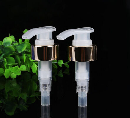 Kemasan Kosmetik Aluminium Plastik Emas Sprayer Pump Lotion Pump
