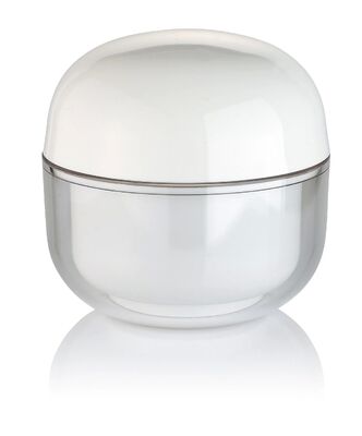 OEM Putih PP 30g Krim Kosmetik Botol Bulat dengan Tutup untuk Kosmetik