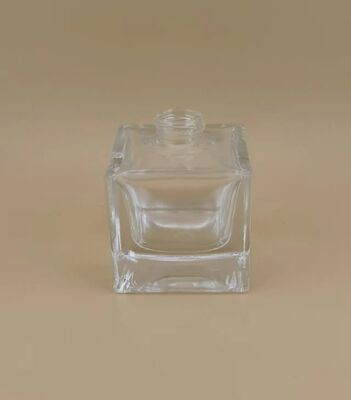 Botol kaca bening halus tebal persegi untuk parfum mobil