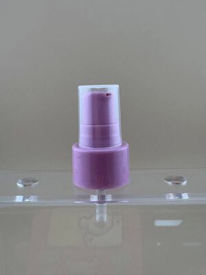 Pompa perawatan lotion dengan setengah tutup kemasan kosmetik ungu 20/410 Pompa krim