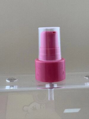 Pompa perawatan krim lotion pink kosmetik 20/410 untuk perawatan kulit botol kaca minyak esensial