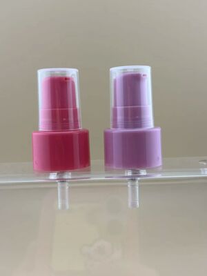 Pompa perawatan krim lotion pink kosmetik 20/410 untuk perawatan kulit botol kaca minyak esensial
