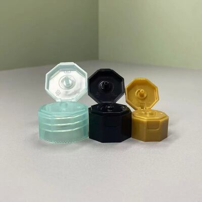Bentuk Oktagon 24mm Flip Top Caps Plastik Bentuk Khusus Snap Caps