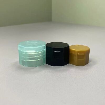 Bentuk Oktagon 24mm Flip Top Caps Plastik Bentuk Khusus Snap Caps