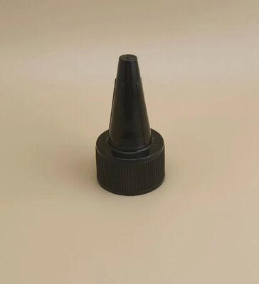 Kap Sekrup Jelly Ribbed Plastik Hitam untuk Botol Cat