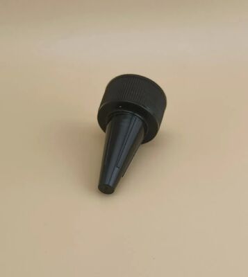 Kap Sekrup Jelly Ribbed Plastik Hitam untuk Botol Cat