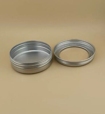 Kasus Aluminium Perak Besar dengan Tutup Sekrup Jelas untuk Kosmetik