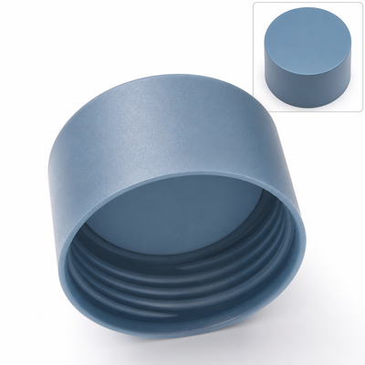 Cap Matte Lempeng Plastik Biru Abu-Abu Untuk Botol Kosmetik