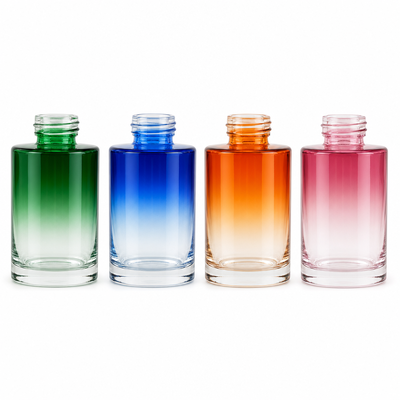 Sampel Gratis Botol Diffuser Botol Kaca Gradien dengan Tongkat untuk Botol Parfum Aromatik