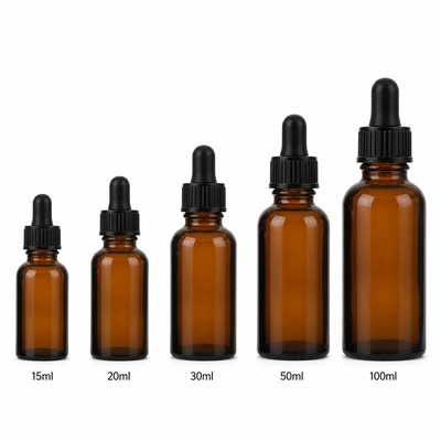 Kemasan Kosmetik Botol Minyak Esensial Botol Drop Kaca Amber