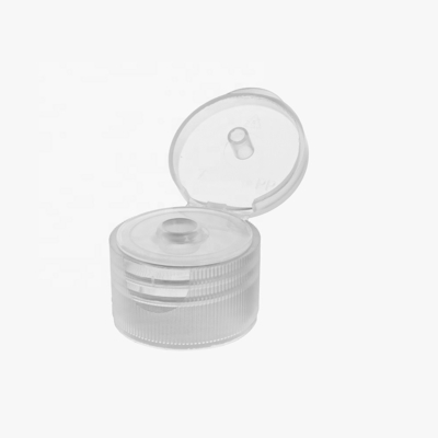 K902-1 Flip Top Plastic Cap ISO14001 Transparan Tidak Beracun 18/20/24/28mm