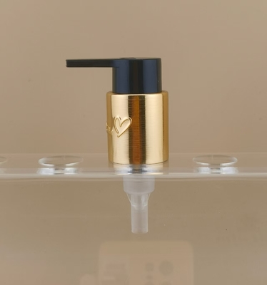 Pump krim hitam dan emas Kunci kiri-kanan dengan cetakan K702-1 untuk botol kosmetik