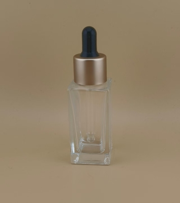 Botol Pipet Essence Wajah Dengan Tutup Ulir Emas Kecil Dan Jelas