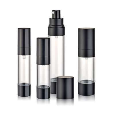 Pengemasan Perawatan Kulit Sebagai Kontainer Kosmetik Plastik Vakum Tanpa Udara Lotion Screw Cap Pump Bottle