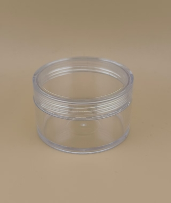 Wadah Krim Plastik Bening dengan Tutup Ulir untuk Kosmetik