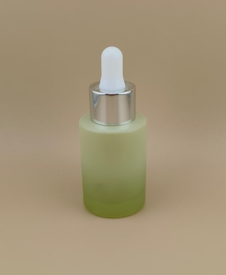 Desain Baru Perubahan Bertahap Jelas Hijau Matte Botol Tetes Bulat K-GBL30 untuk Esens