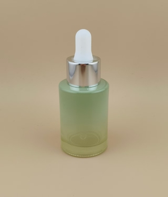 Desain Baru Perubahan Bertahap Jelas Matcha Green Botol Tetes Bulat Halus K-GBL30 untuk Esens