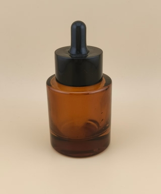 Desain Halus Botol Tetes Bulat Cokelat Bening Halus untuk Esens