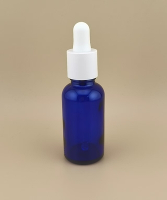 Desain Halus Botol Tetes Bulat Halus Biru Tua Jelas untuk Perawatan Kulit
