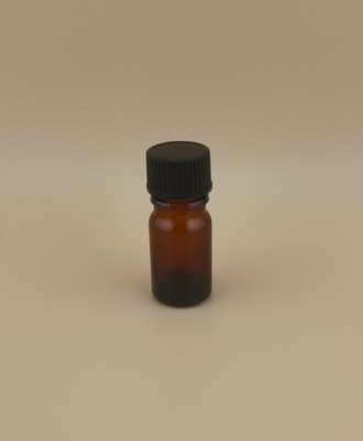 Desain Halus Botol Kaca Bulat Cokelat Bening Halus untuk Obat