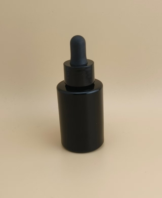 Desain Baru Botol Dropper Hitam Liat Bulat K-GBL30 Untuk Essence