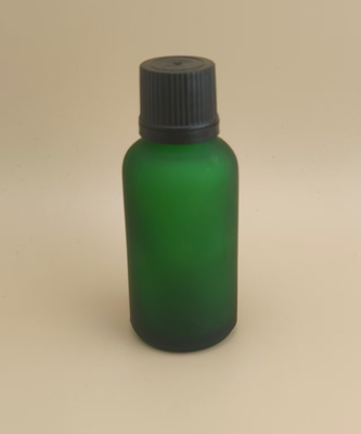 Desain Halus Botol Kaca Hijau Tua Bening untuk Esens