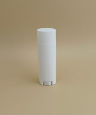 Kemasan Balsam Bibir Plastik Putih Oval Kecil Bersertifikat ISO9001 ISO14001 Halus Ideal untuk Wadah Kosmetik Lipstik