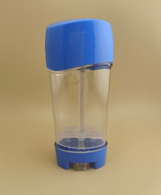 Kemasan Lip Balm Halus Transparan dengan Tutup Biru untuk Lipstik