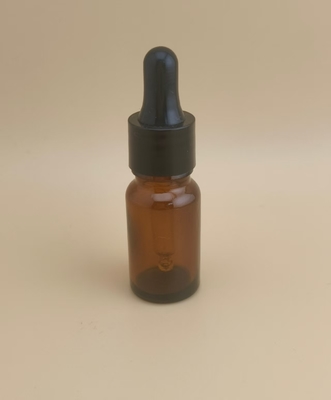 Desain halus botol dropper mini bening cokelat halus bulat untuk perawatan kulit