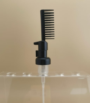 Desain halus Pump busa besar plastik hitam untuk cat rambut