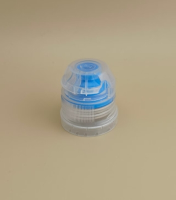 Desain bagus Plastik bening bulat Ribbed Screw Cap untuk botol perawatan kulit
