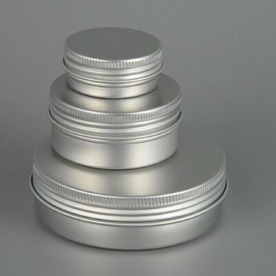 5ml 15ml 30ml 50ml 100ml 150ml 200ml Aluminium Container Emas Aluminium Tin Jar untuk kosmetik Cream Packing Metal Aluminium Jar